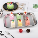 Feedtrie 12.4"x8.5"x1" Stainless Steel Tray for Household Use – High-Quality, Durable Construction with Smooth Rolled Edges – Rustproof and Versatile – Ideal for Serving, Organizing, and Baking – Easy to Clean